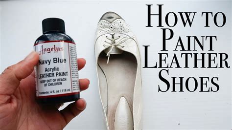 painting fake leather shoes|painting leather shoes permanently.